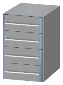 Тумба навесная с 4-мя ящиками ЛАБ-PRO-ТЯ4 40.50.60
